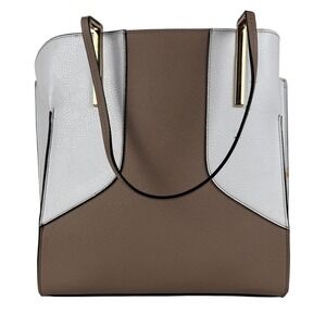 Neiman Marcus Color Block Tote Bag Shopper Satchel‎ Handbag Carryall Purse